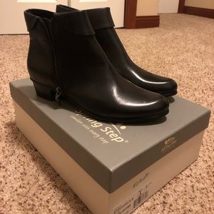 Spring Step Black Leather Booties